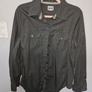 Converse One Star Men's Black Button Down Shirt XL Long Sleeve